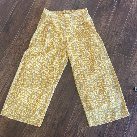 Wide Leg Flower Pants - Picture 1 of 3